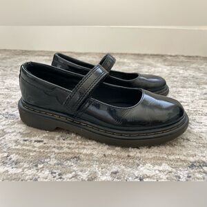 Dr. Doc Martens Maccy Mary Jane Black Patent Strap Shoes Girls Size 2